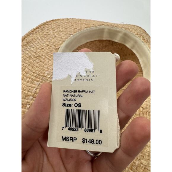 Faherty Rancher Raffia Hat in Natural - Picture 10 of 11